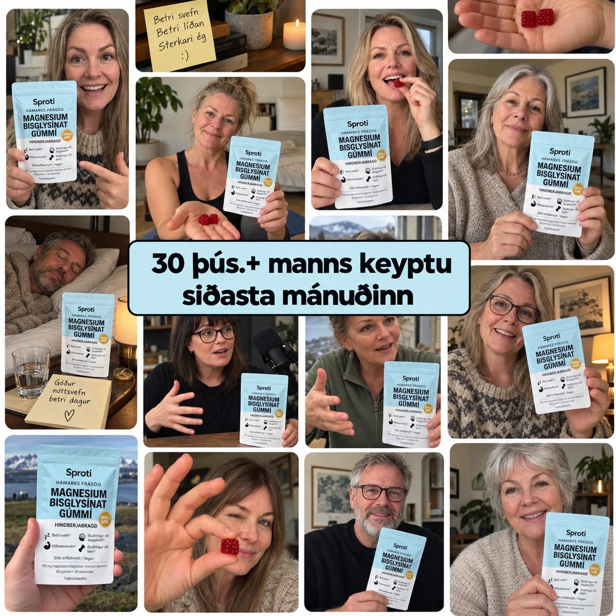 Betri Heilsa Magnesíum Bisglycinate Gúmmí
