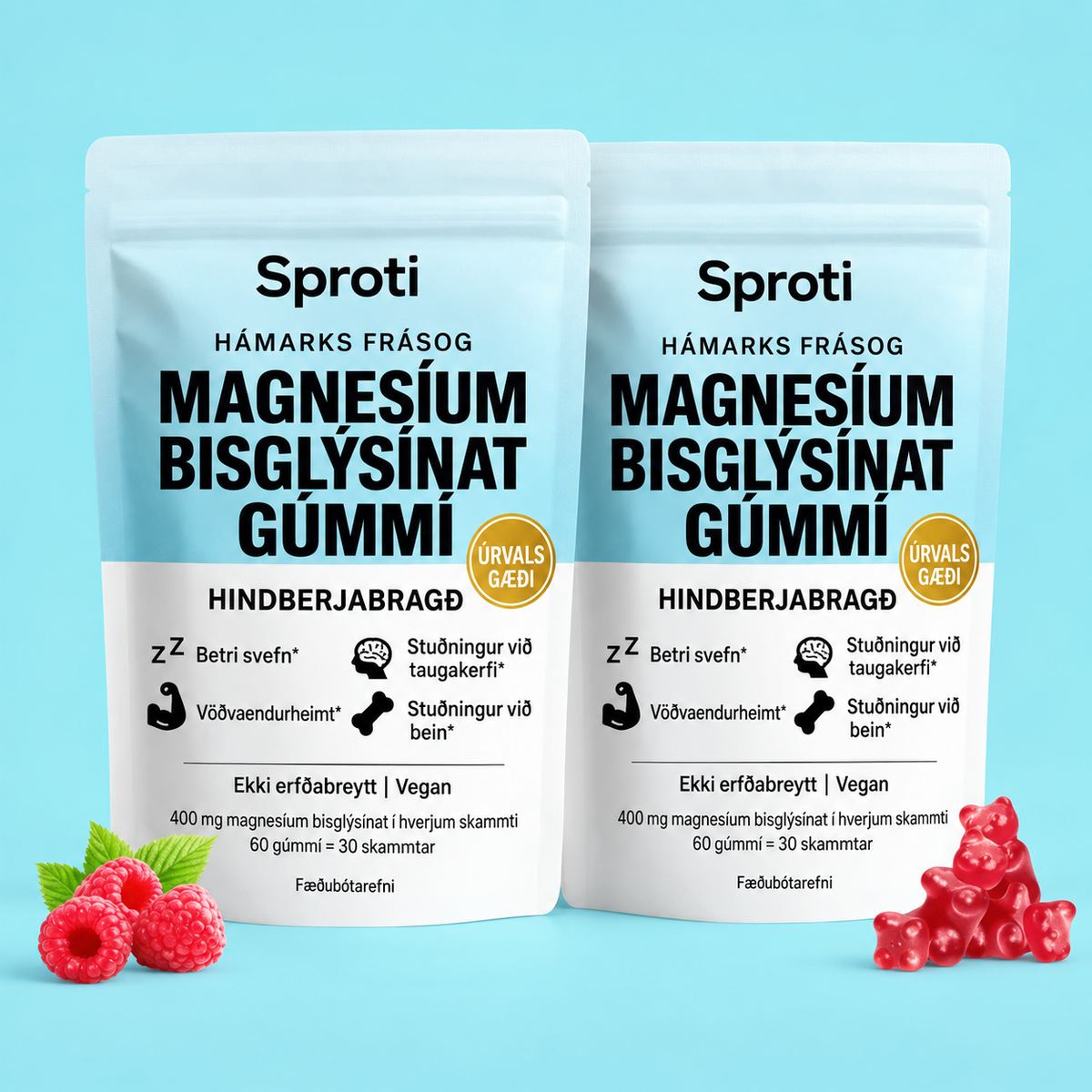 Betri Heilsa Magnesíum Bisglycinate Gúmmí