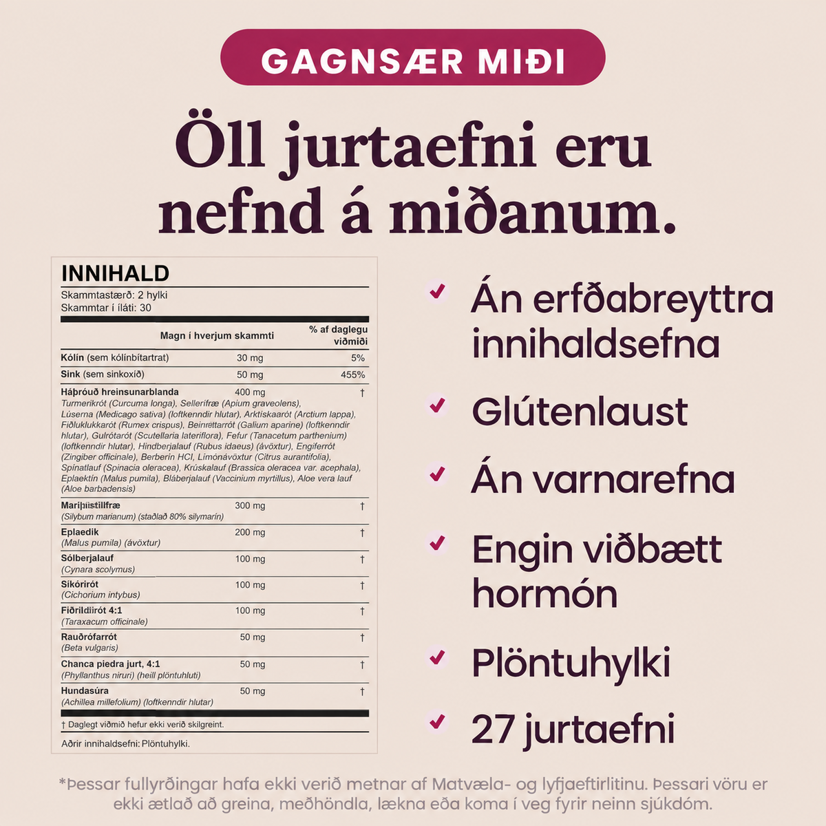 Betri heilsa sogæðahylki – fyrir sogæðaflæði, ljóma og hreinsun